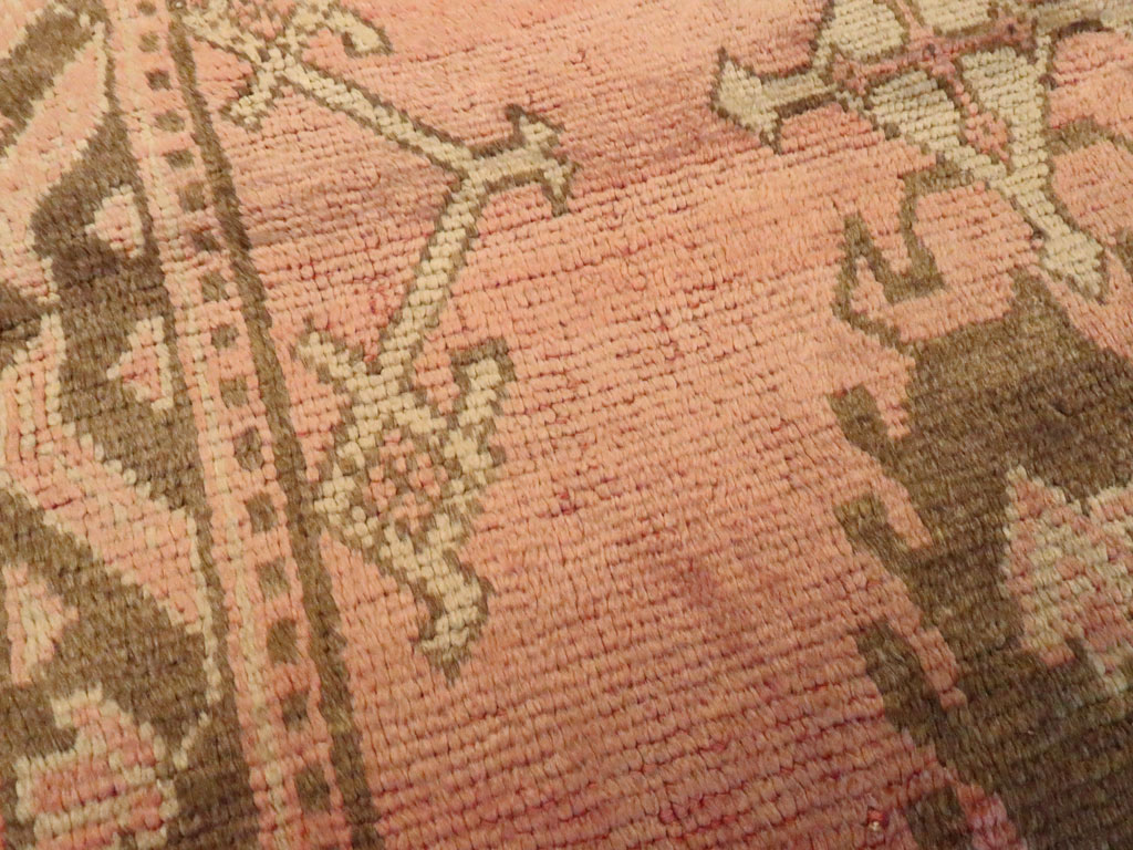 Antique Turkish Oushak Rug, No.20140 - Staging