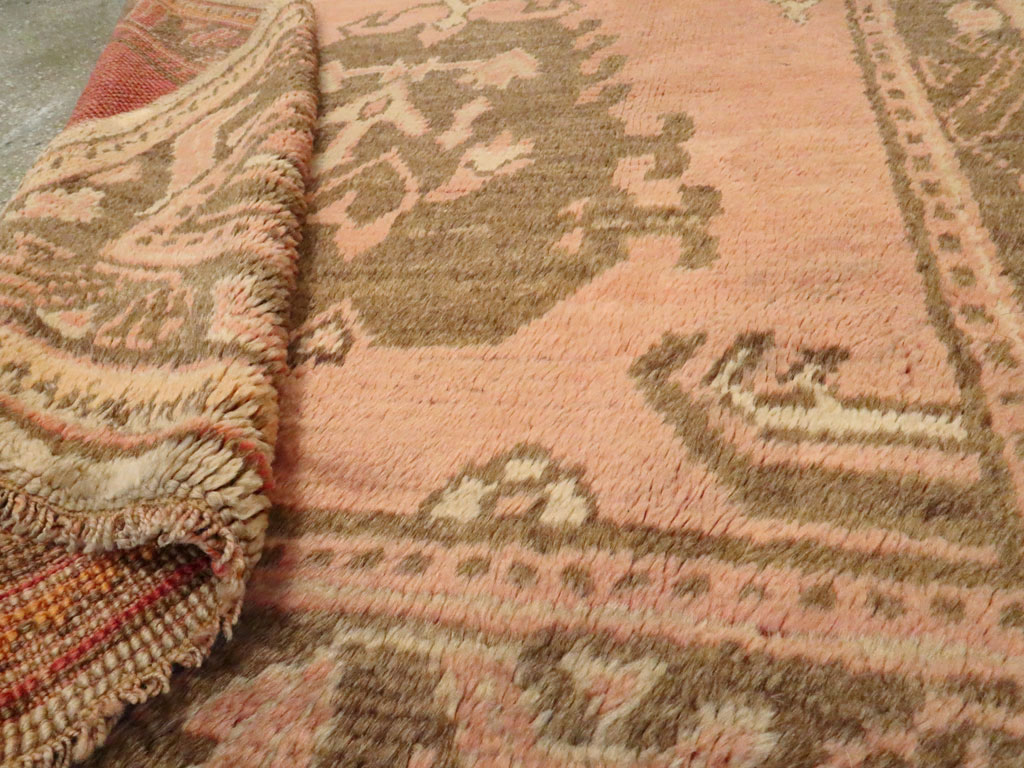 Antique Turkish Oushak Rug, No.20140 - Staging