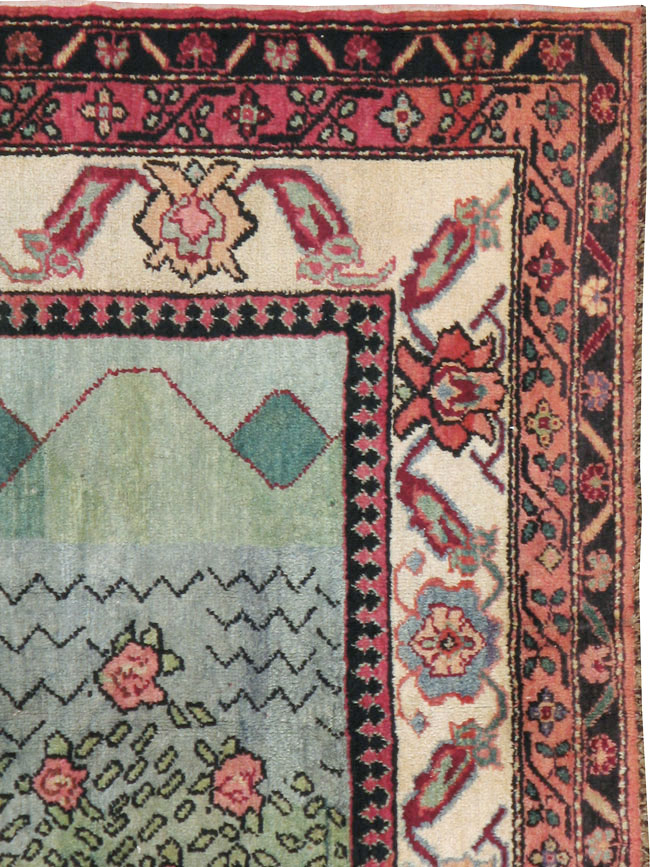 Vintage Caucasian Karabagh Pictorial Rug, No.20152 - Staging