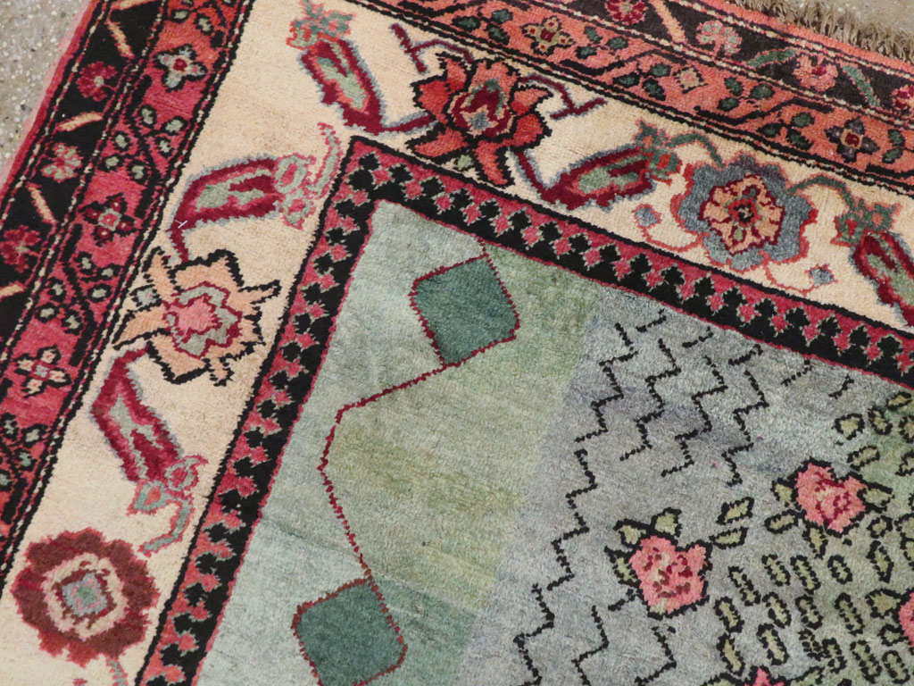 Vintage Caucasian Karabagh Pictorial Rug, No.20152 - Staging