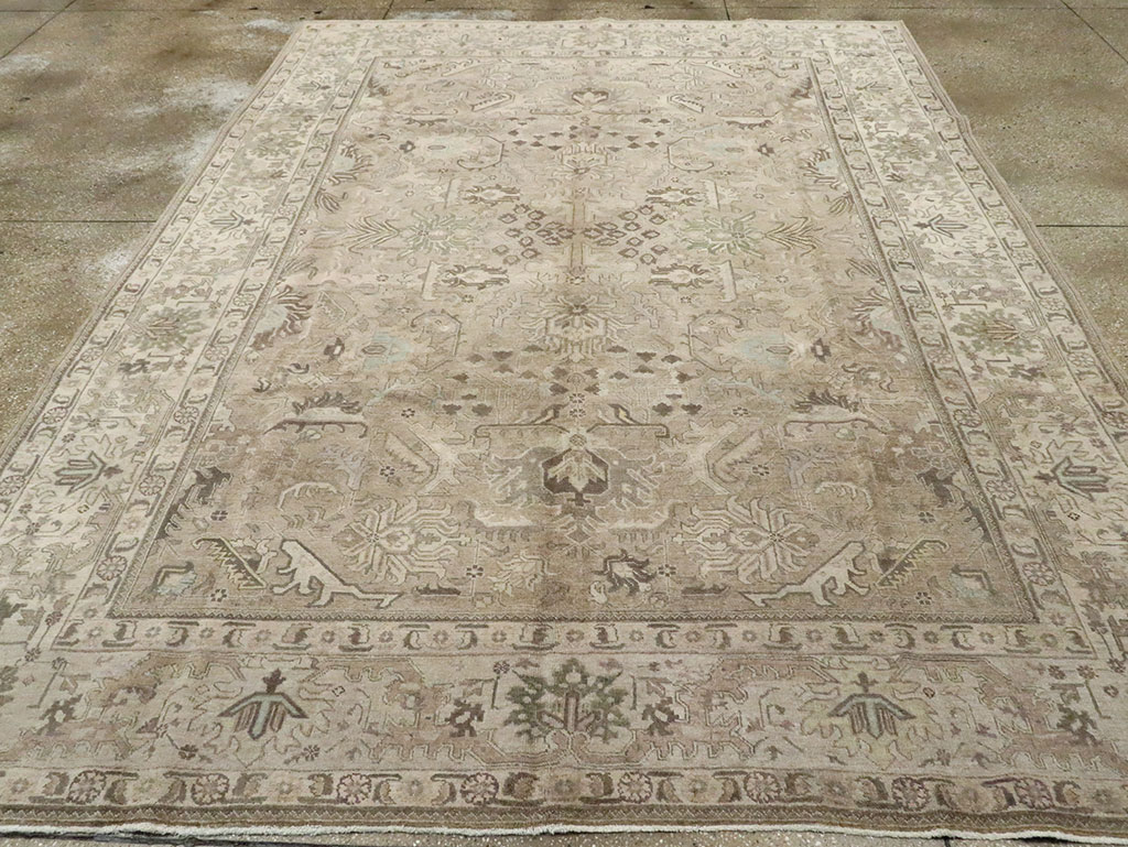 Vintage Persian Tabriz Carpet, No.20165 - Staging