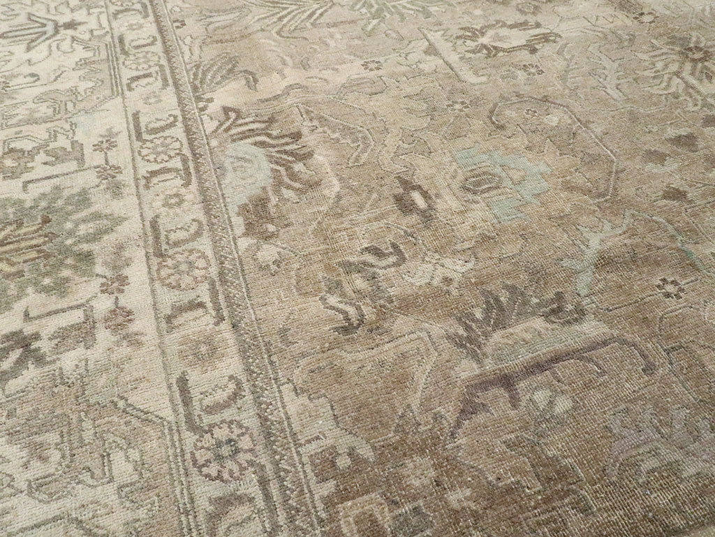 Vintage Persian Tabriz Carpet, No.20165 - Staging