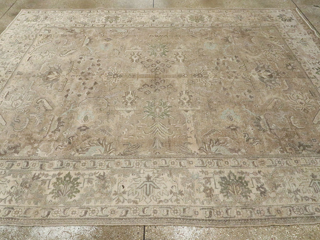 Vintage Persian Tabriz Carpet, No.20165 - Staging