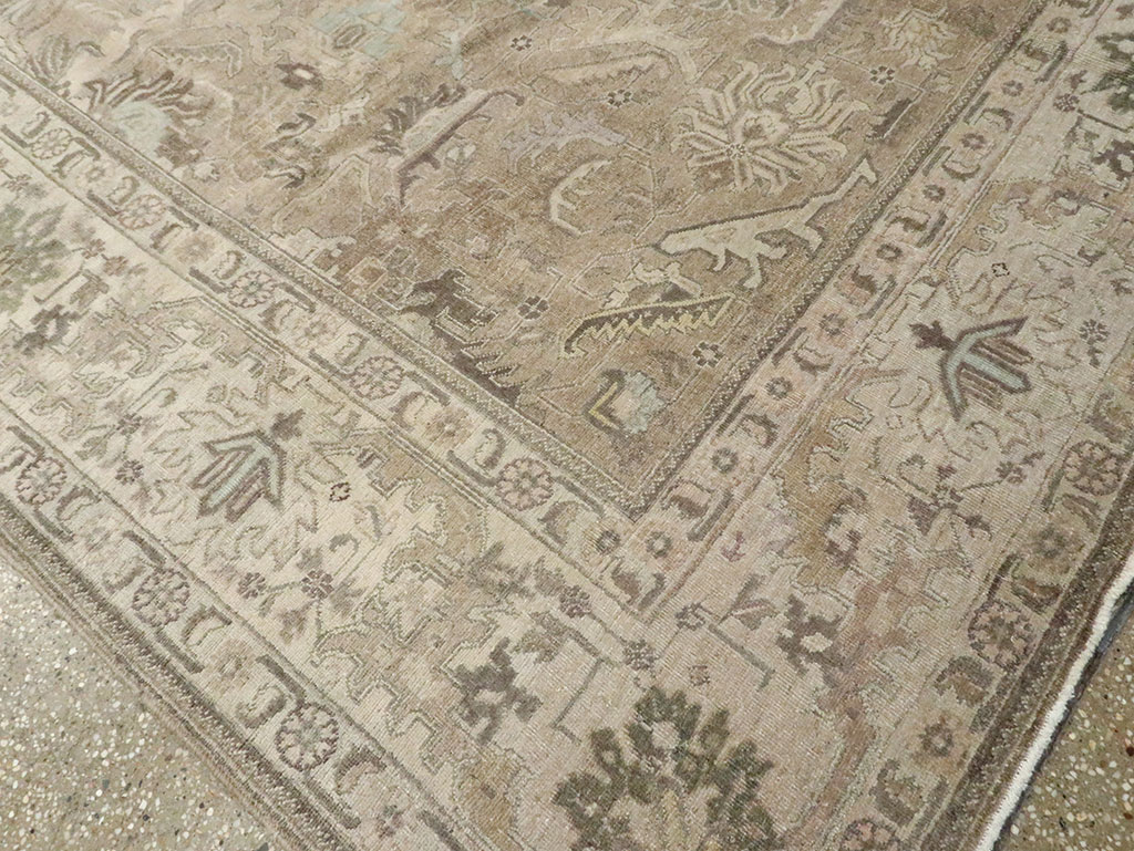 Vintage Persian Tabriz Carpet, No.20165 - Staging