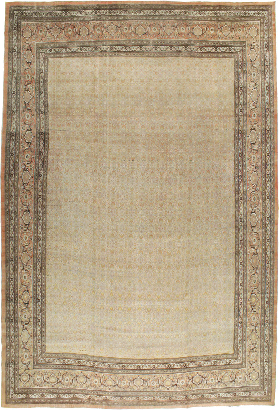 Antique Persian Tabiz Carpet, No.20170 - Staging