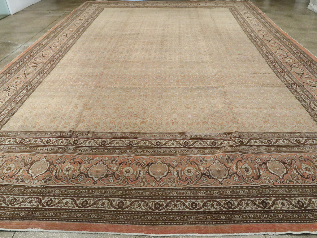 Antique Persian Tabiz Carpet, No.20170 - Staging