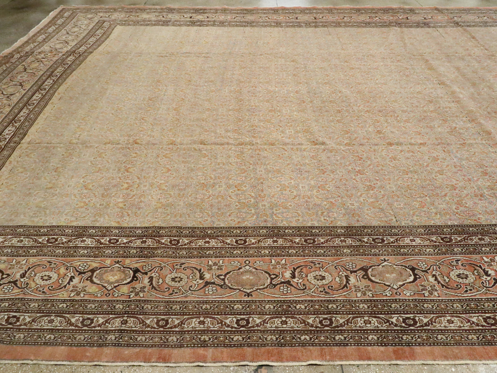 Antique Persian Tabiz Carpet, No.20170 - Staging