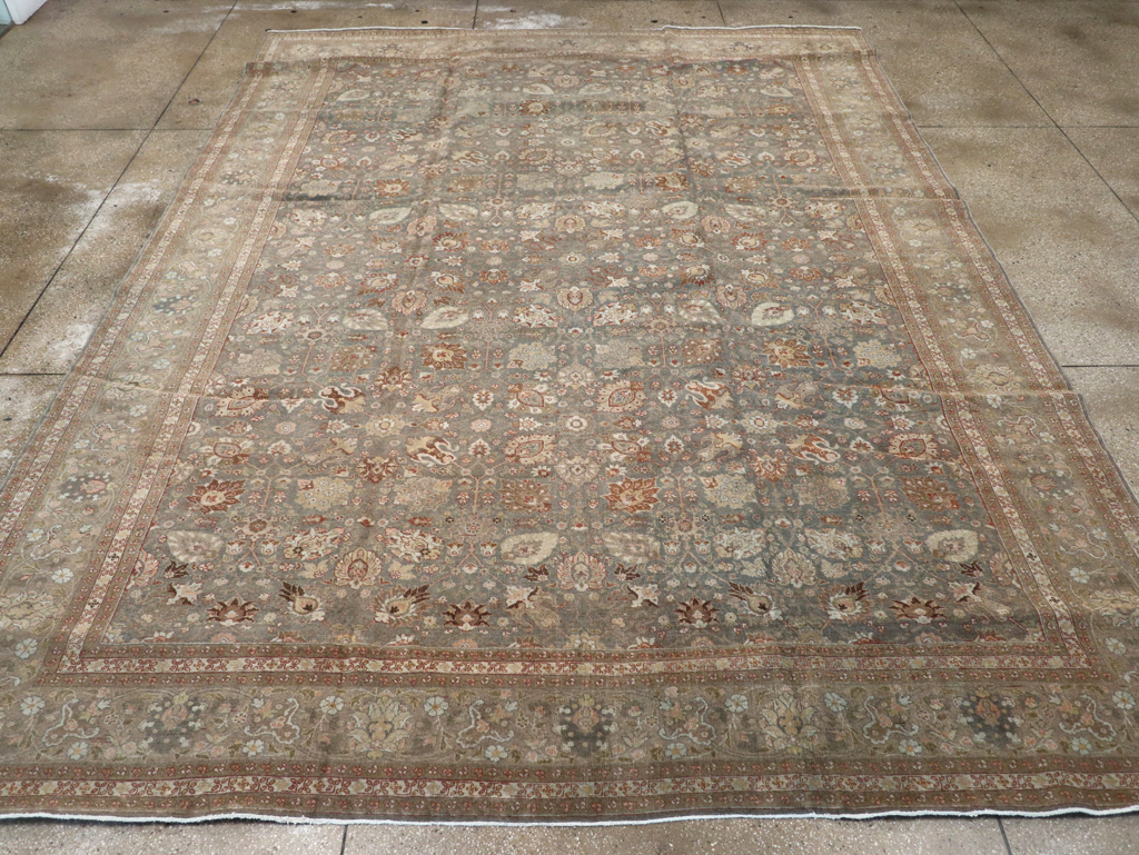 Antique Persian Tabriz Carpet, No.20173 - Staging