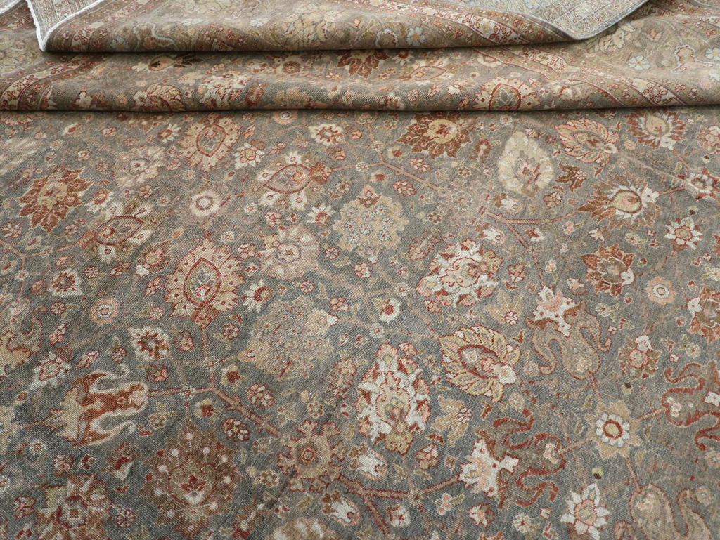 Antique Persian Tabriz Carpet, No.20173 - Staging