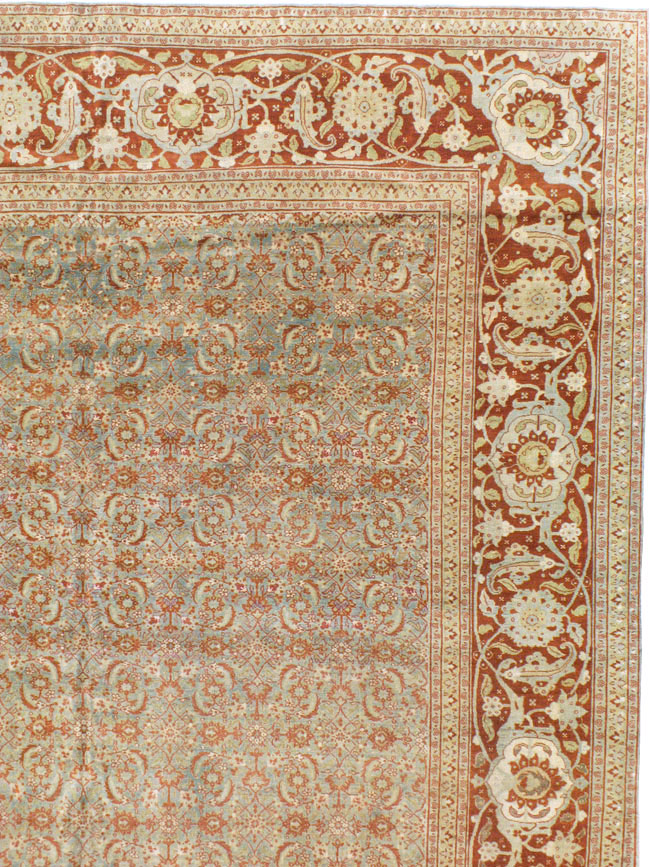Antique Persian Tabriz Carpet, No.20176 - Staging