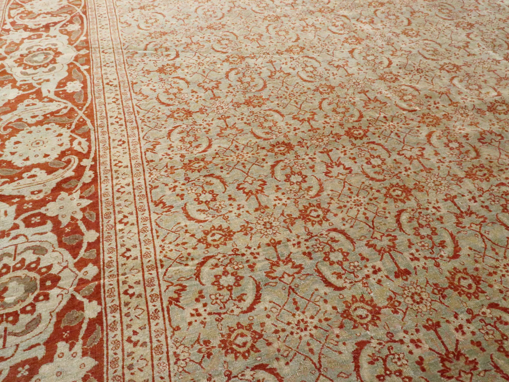 Antique Persian Tabriz Carpet, No.20176 - Staging