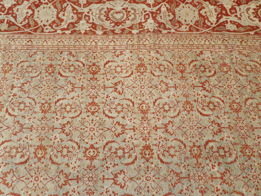 Antique Persian Tabriz Carpet, No.20176 - Staging