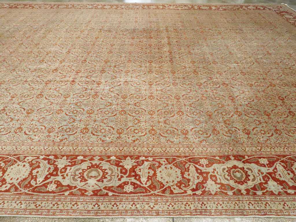 Antique Persian Tabriz Carpet, No.20176 - Staging