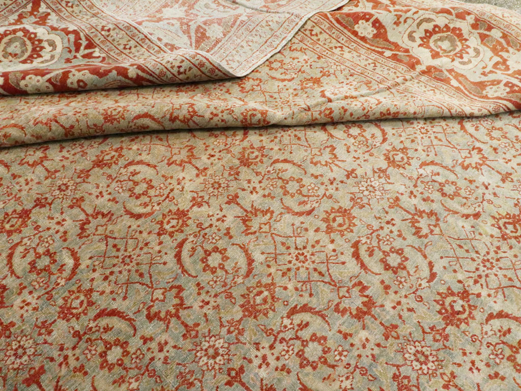Antique Persian Tabriz Carpet, No.20176 - Staging