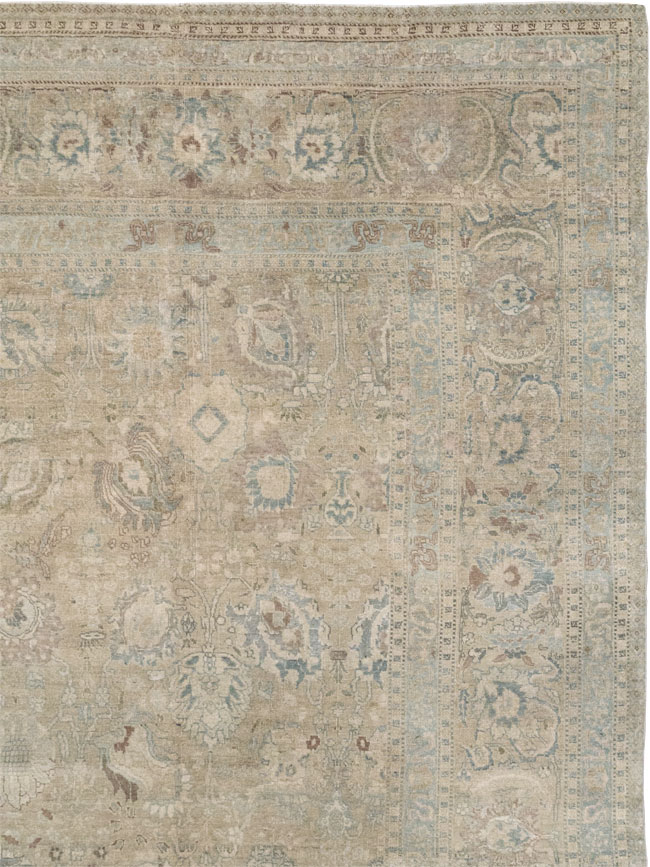 Antique Persian Tabriz Carpet, No.20177 - Staging