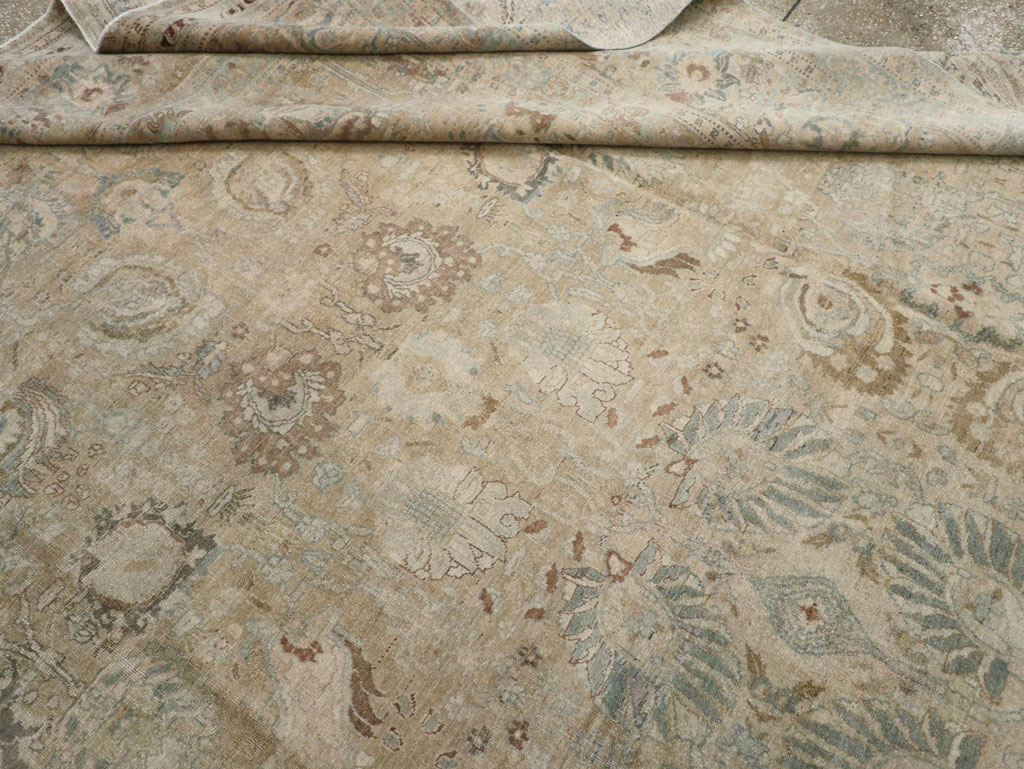 Antique Persian Tabriz Carpet, No.20177 - Staging