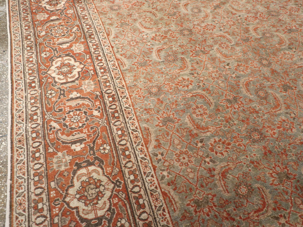 Antique Persian Tabriz Carpet, No.20180 - Staging