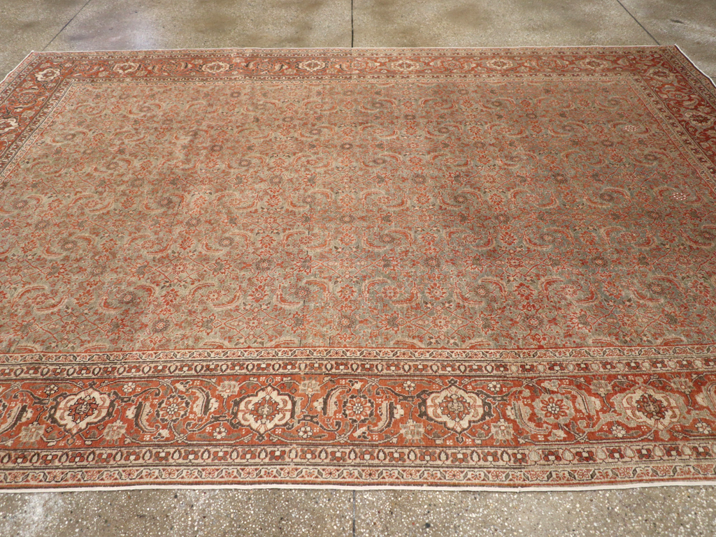 Antique Persian Tabriz Carpet, No.20180 - Staging