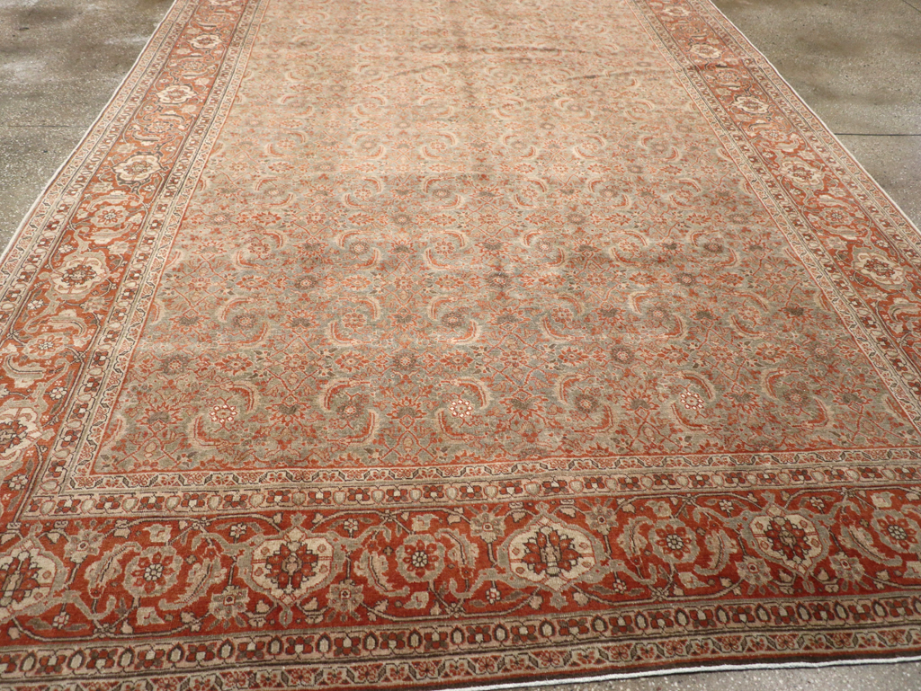 Antique Persian Tabriz Carpet, No.20180 - Staging