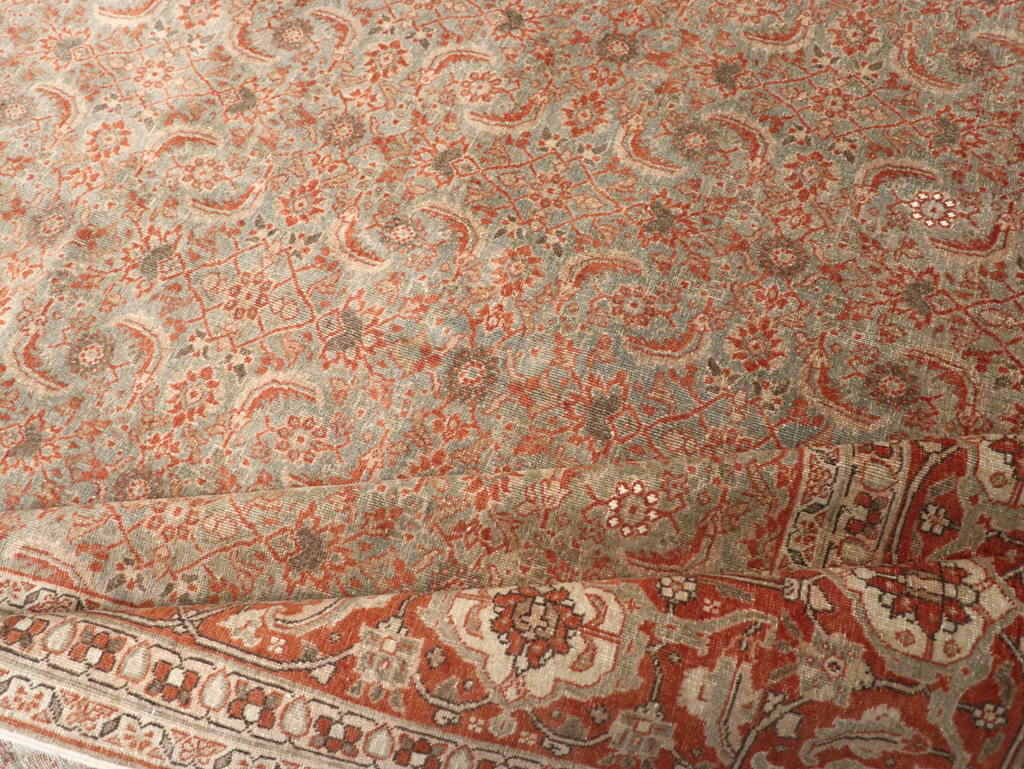 Antique Persian Tabriz Carpet, No.20180 - Staging