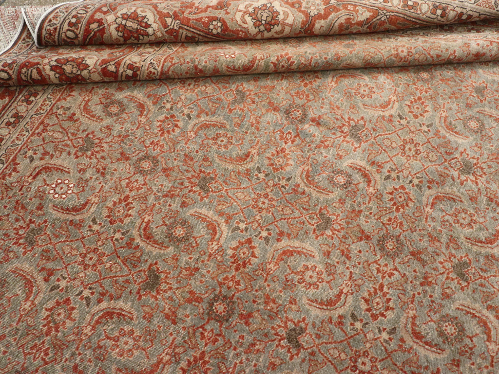 Antique Persian Tabriz Carpet, No.20180 - Staging