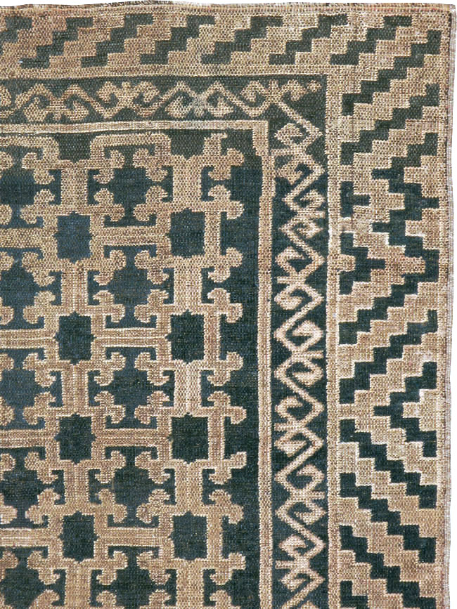 Antique East Turkestan Kirghiz Carpet, No.20193 - Staging
