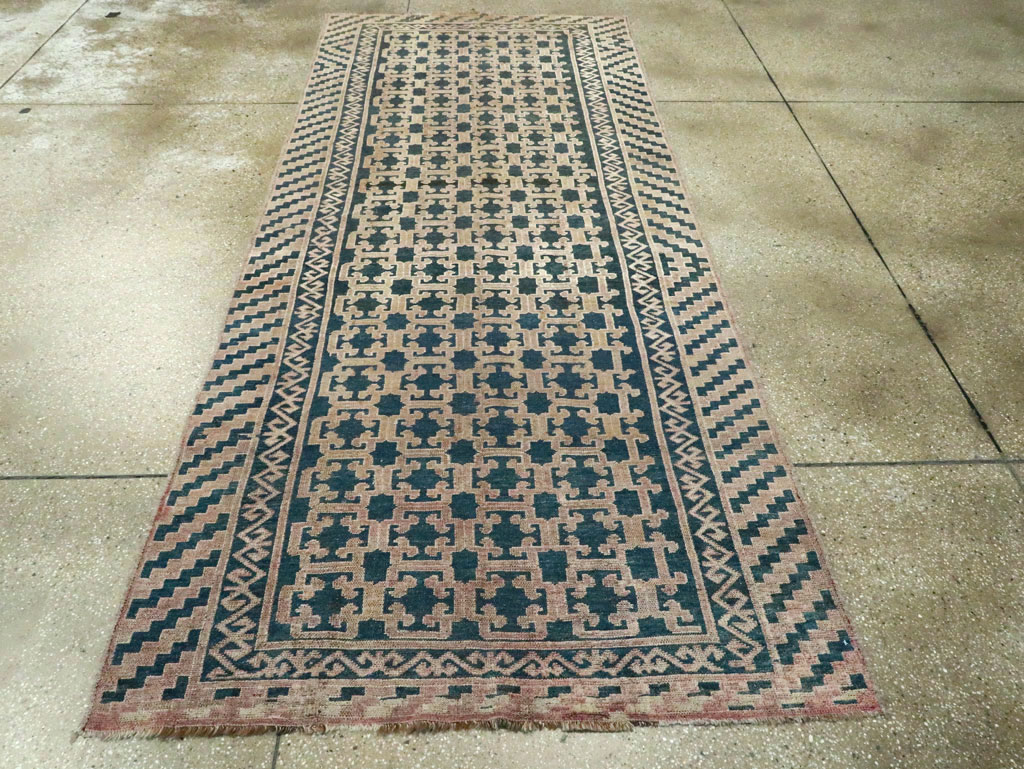 Antique East Turkestan Kirghiz Carpet, No.20193 - Staging
