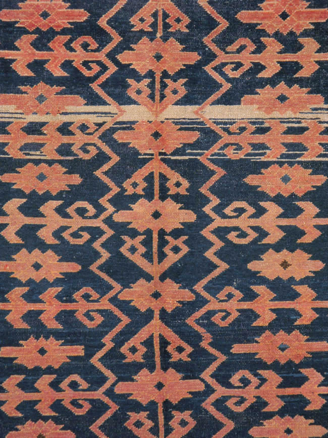 Antique East Turkestan Kirghiz Carpet, No.20197 - Staging