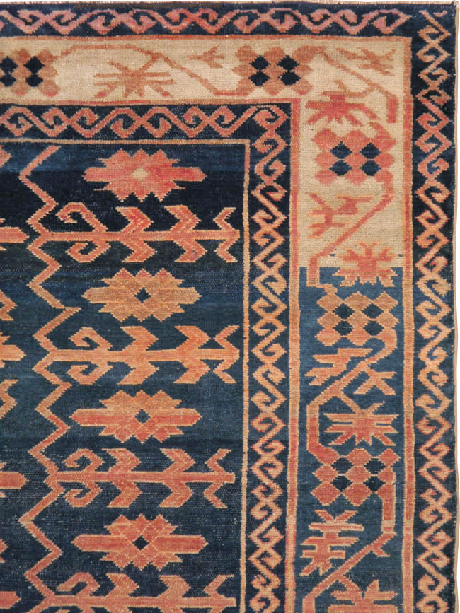 Antique East Turkestan Kirghiz Carpet, No.20197 - Staging