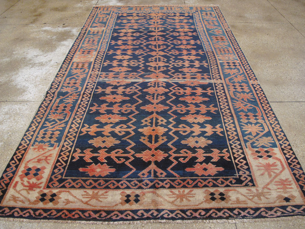 Antique East Turkestan Kirghiz Carpet, No.20197 - Staging