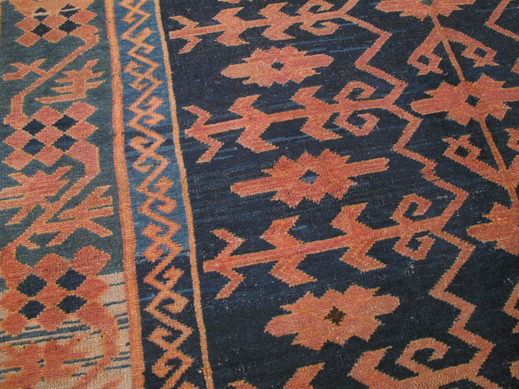 Antique East Turkestan Kirghiz Carpet, No.20197 - Staging