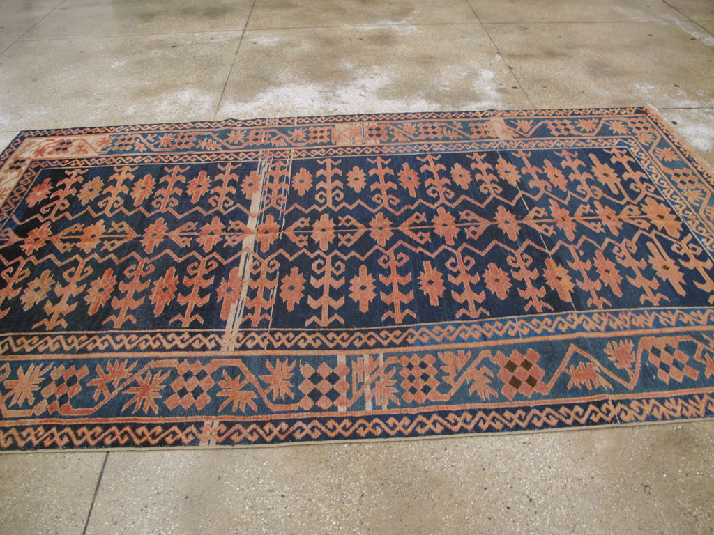 Antique East Turkestan Kirghiz Carpet, No.20197 - Staging