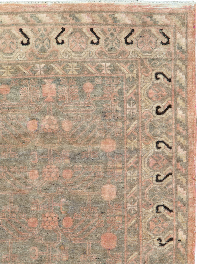 Vintage East Turkestan Khotan Carpet, No.20210 - Staging