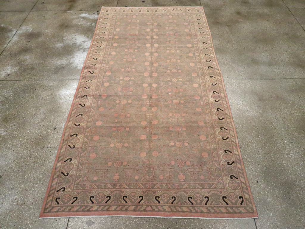 Vintage East Turkestan Khotan Carpet, No.20210 - Staging