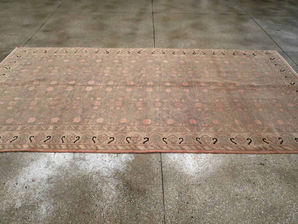Vintage East Turkestan Khotan Carpet, No.20210 - Staging
