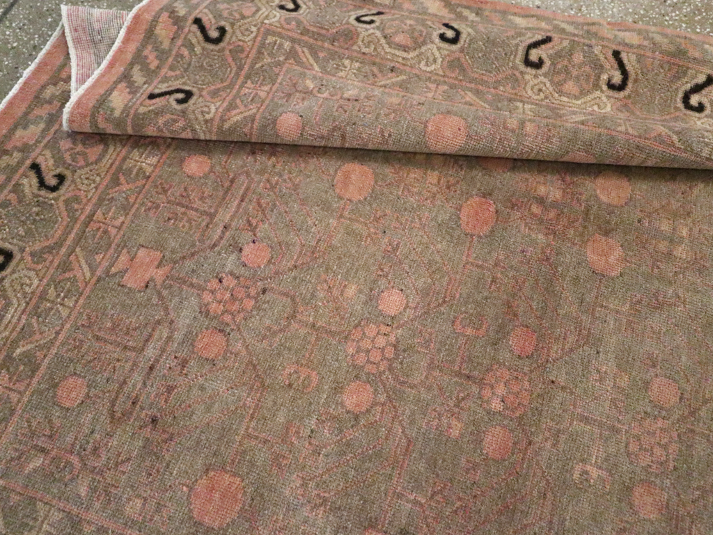 Vintage East Turkestan Khotan Carpet, No.20210 - Staging