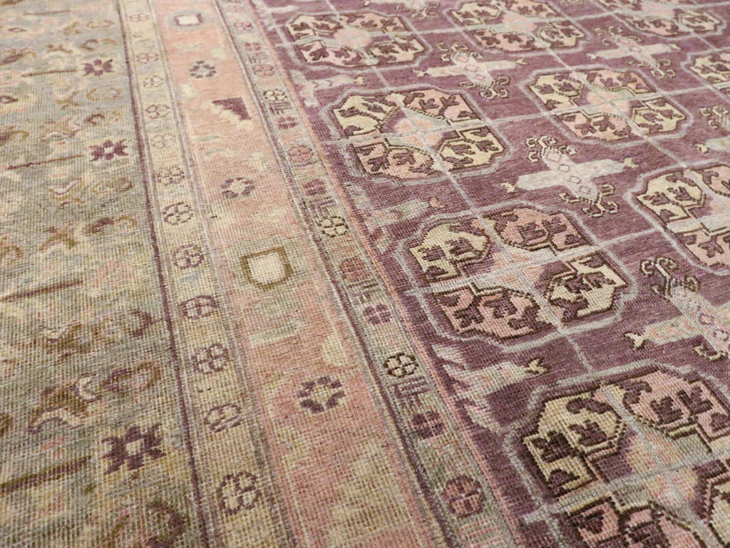 Antique East Turkestan Khotan Room Size Carpet, No.20211 - Staging