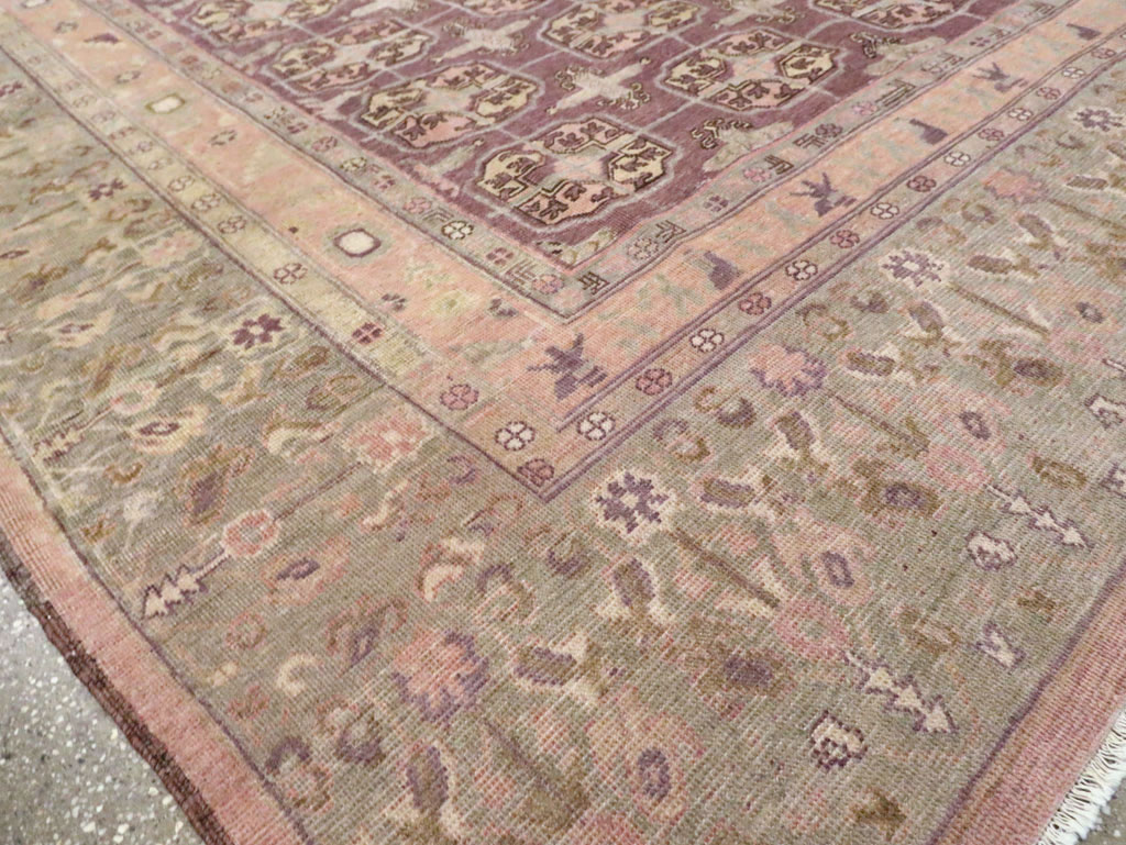 Antique East Turkestan Khotan Room Size Carpet, No.20211 - Staging