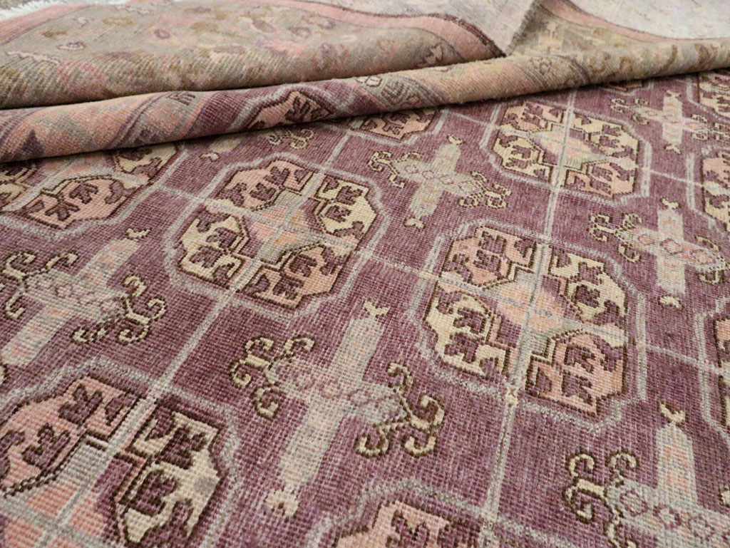 Antique East Turkestan Khotan Room Size Carpet, No.20211 - Staging