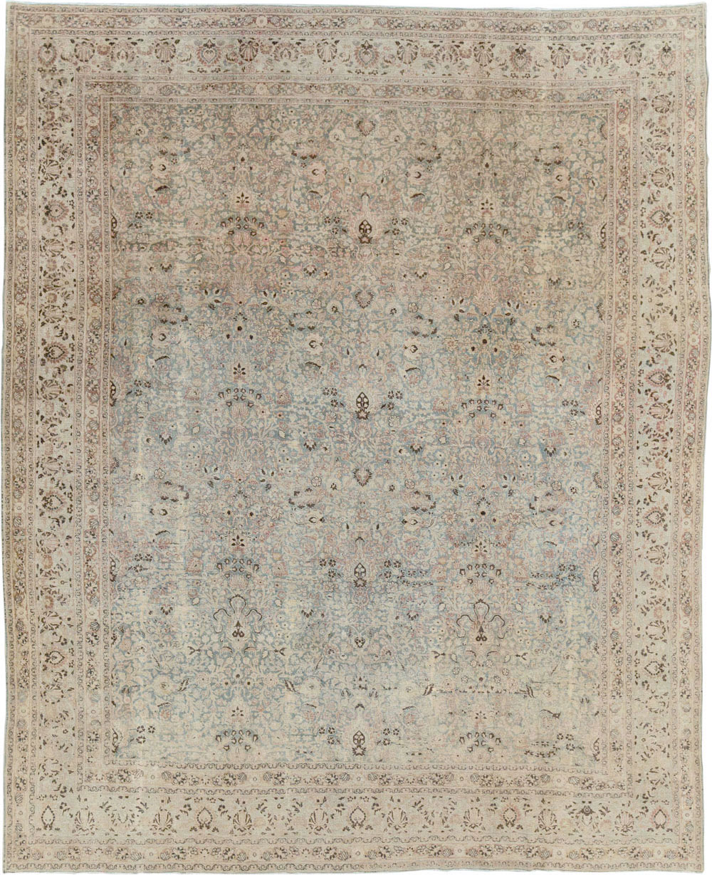 Antique Persian Mashad Large Room Size Carpet, No.20217 - Staging
