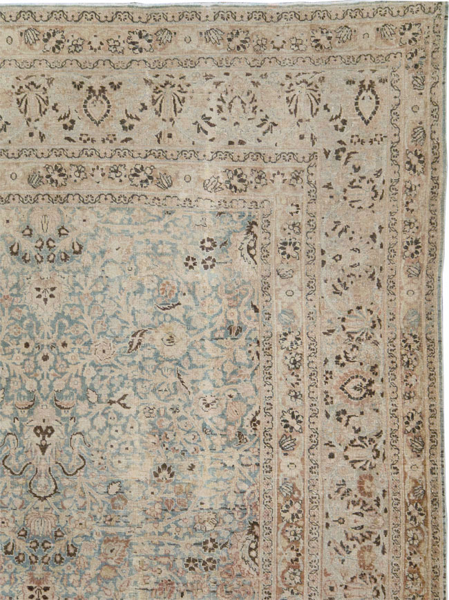 Antique Persian Mashad Large Room Size Carpet, No.20217 - Staging