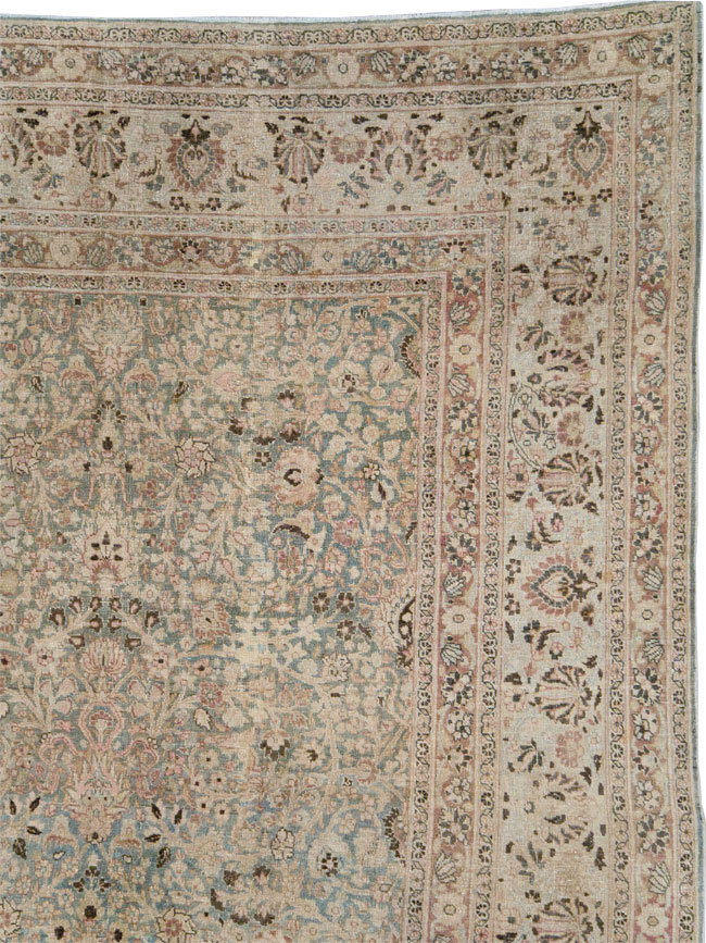 Antique Persian Mashad Large Room Size Carpet, No.20217 - Staging