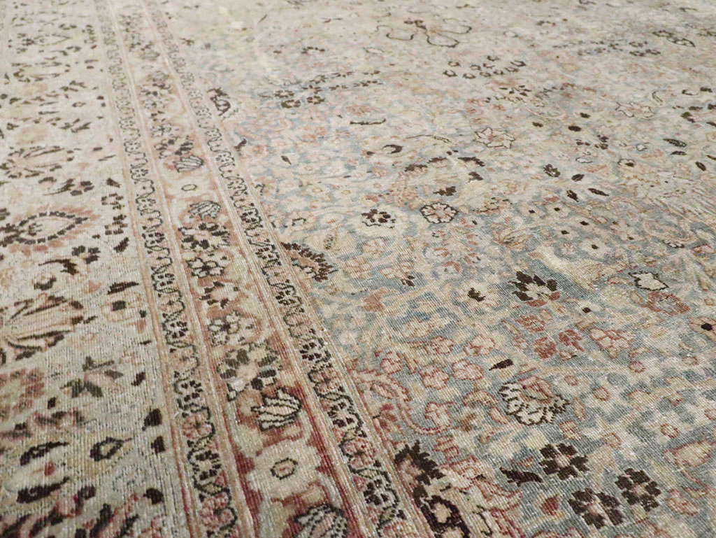 Antique Persian Mashad Large Room Size Carpet, No.20217 - Staging