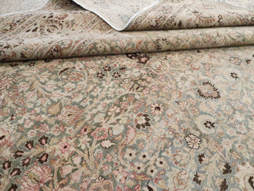 Antique Persian Mashad Large Room Size Carpet, No.20217 - Staging