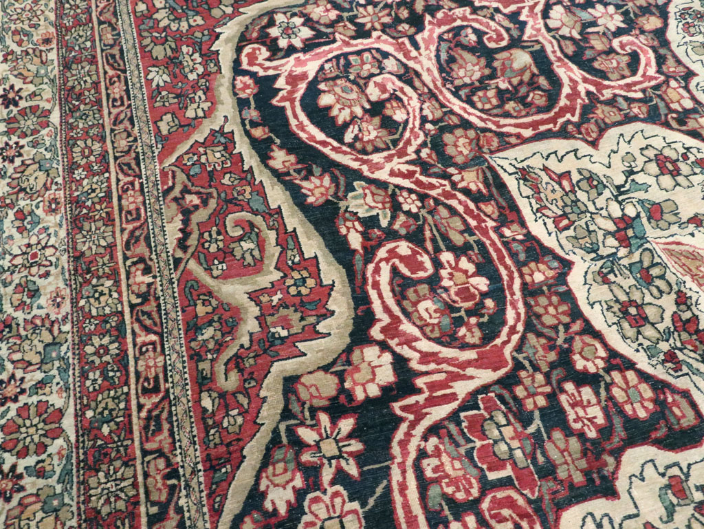 Antique Lavar Kerman Carpet, No.20226 - Staging