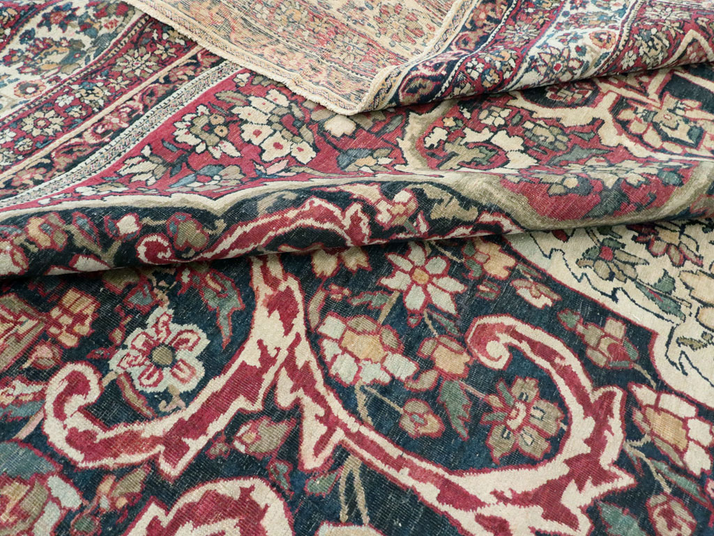 Antique Lavar Kerman Carpet, No.20226 - Staging