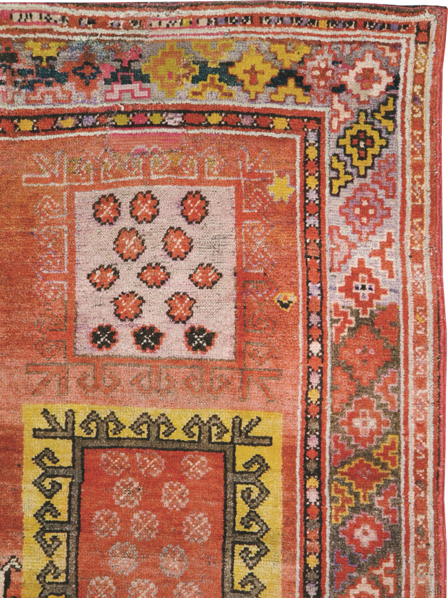 Antique East Turkestan Khotan Gallery Rug, No.20231 - Staging