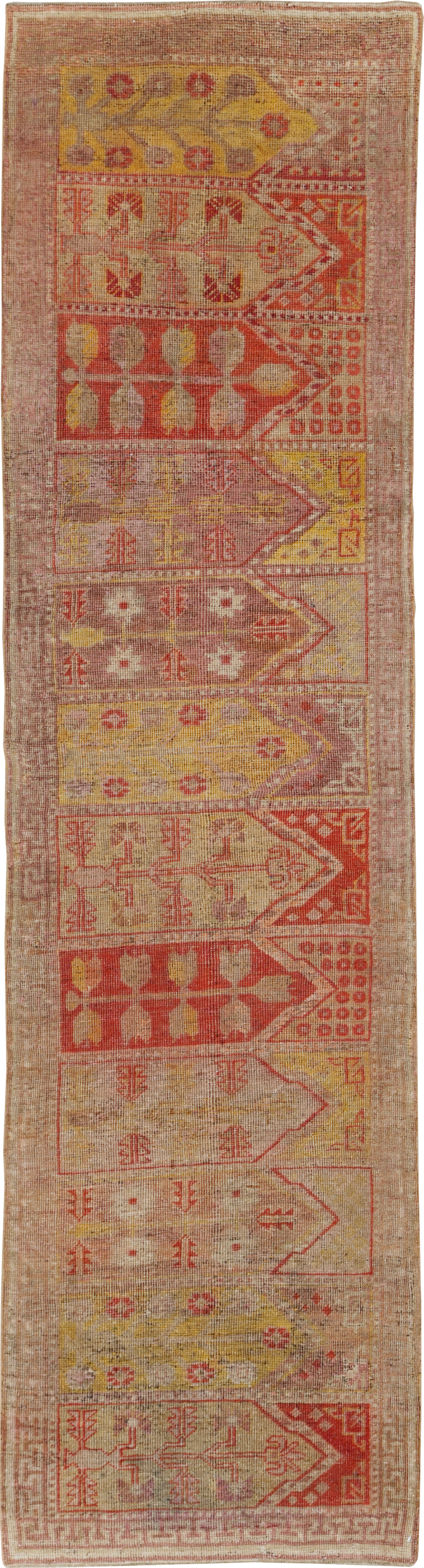 Antique East Turkestan Khotan Saph Runner, No.20233 - Staging