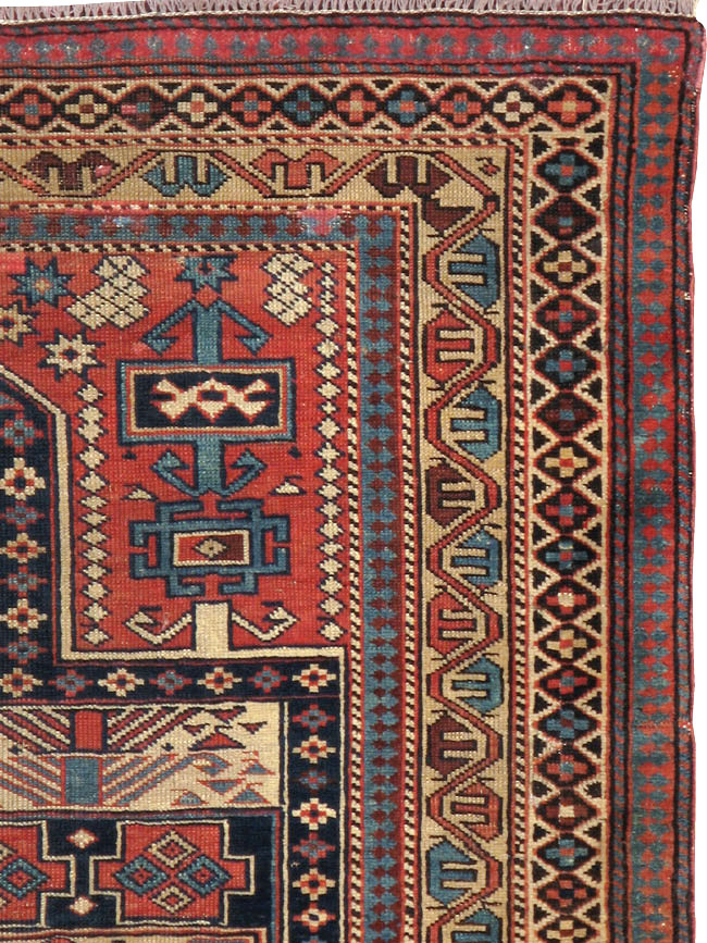 Antique Caucasian Shirvan Rug, No.20242 - Staging