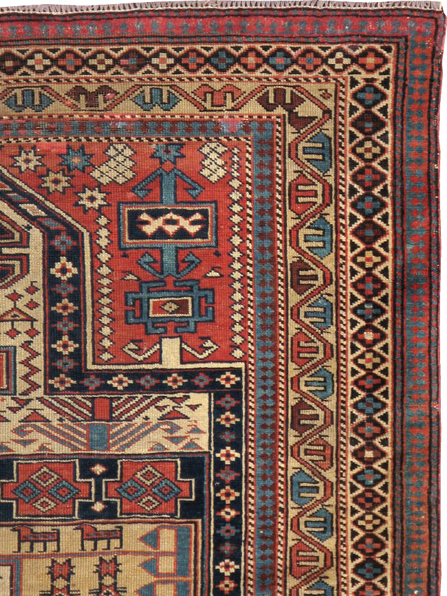 Antique Caucasian Shirvan Rug, No.20242 - Staging